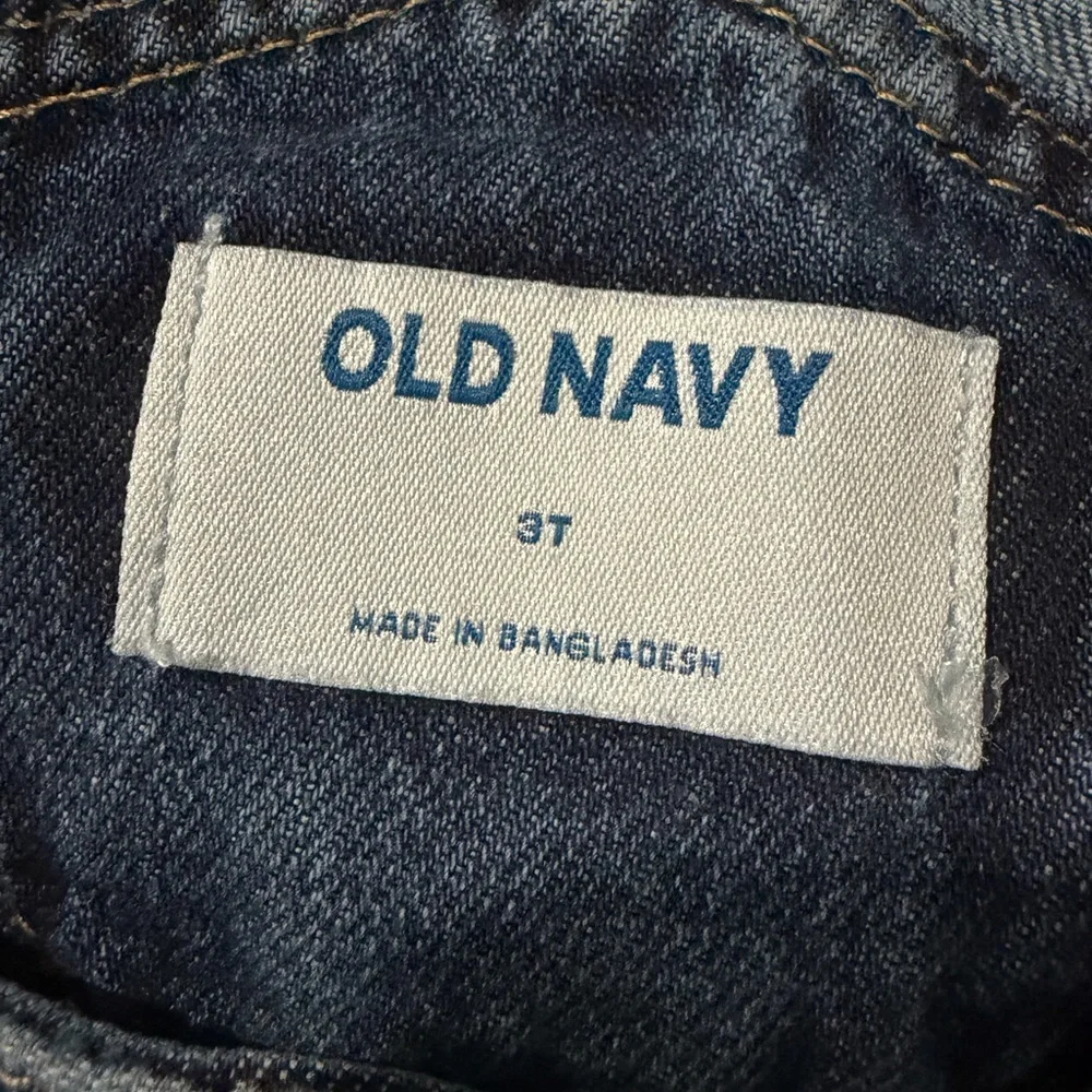 Toddler Girl Old Navy blue denim skirt overalls Size 3T Preowned